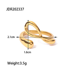 JDR202337 Minimalist Cross Geometry Open Ring for Women - Chic, Luxurious and High-End Fashion Jewelry