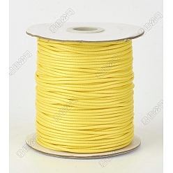 Золотистый 20шт. регулируемый корейский вощеный полиэстеровый шнур для изготовления браслетов, 304 кольца прыжок из нержавеющей стали, цвет нержавеющей стали, золотые, 9-1/4 дюйм (23.5 см)