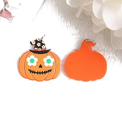 Smiling Face Хэллоуин акриловые подвески, улыбающееся лицо, 38x37 мм