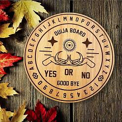 Eye Деревянная маятниковая доска, биолокация гадальная доска, для колдовства принадлежности для викканского алтаря, плоско-круглые, глаз, 150x50 мм