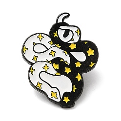 Star Snake Enamel Pins, Black Tone Alloy Brooches for Backpack Clothes, Star, 28.5x22.5x2mm