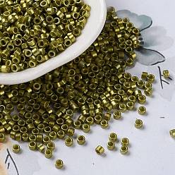 Dark Khaki Baking Paint Glass Seed Beads, Cylinder, Dark Khaki, 2.5x2mm, Hole: 1.4mm, about 45359pcs/pound