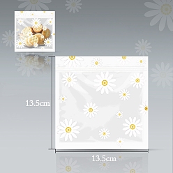 Цветок 50шт. прозрачные пластиковые пакеты для печенья с застежкой-молнией, герметичные упаковочные пакеты для выпечки, цветок, 13.5x13.5 см