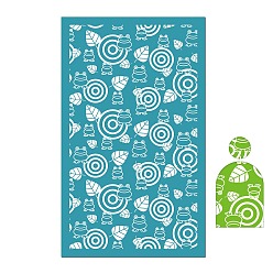 Frog Rectangle Polyester Screen Printing Stencil, for Painting on Wood, DIY Decoration T-Shirt Fabric, Frog, 15x9cm