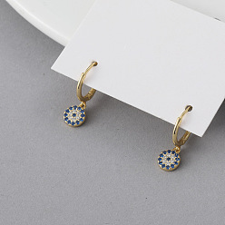 Золотой Серьги «Дьявол с голубыми глазами» — женские украшения из стерлингового серебра s925