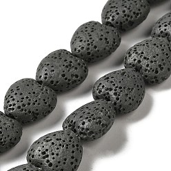 Gray Natural Lava Rock Beads Strands, Dyed, Heart, Gray, 14x13~13.5x7mm, Hole: 1.2mm, about 30pcs/strand, 16.14''(41~14.5cm)