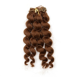 Saddle Brown High Temperature Fiber Long Wavy Doll Wig Hair, for DIY Girl BJD Makings Accessories, Saddle Brown, 150~1000mm