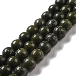 Gemstone Natural Epidote Beads Strands, Round, 10.5mm, Hole: 1.1mm, about 36~38pcs/strand, 15.55''(39.5cm)