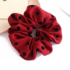 Красный Ткань ленты для волос, резинки для волос для женщин девочек, полька точка рисунок, красные, 120 мм