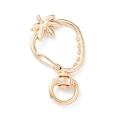 Light Gold Strawberry Alloy Swivel Clasps, Long-Lasting Plated, Light Gold, 39x23x5.5mm, Hole: 9x5mm
