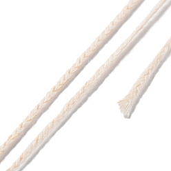 Old Lace 20M Polycotton Braided Cord, Flat, for DIY Jewelry Making, Old Lace, 2x0.7mm, about 21.87 Yards(20m)/Roll