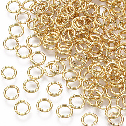 Real 18K Gold Plated Brass Open Jump Rings, Long-Lasting Plated, Nickel Free, Ring, Real 18K Gold Plated, 20 Gauge, 5x0.8mm, Inner Diameter: 3.4mm, about 8000pcs/1000g