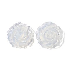 Opalite Opalite Pendants, Flower Charms, 33~33.5x7mm, Hole: 1mm