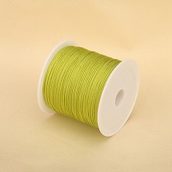 Yellow Green 50M Nylon Thread, Chinese Knot Cord, for Jewelry Making, Yellow Green, 0.8mm, about 54.68 Yards(50m)/Roll