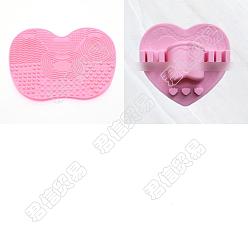 Pink Gorgecraft Silicone Makeup Brush Organizer & Silicone Makeup Cleaning Brush Mat, Pink, 2pcs/set