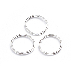 Серебро Железа открыты кольца прыжок, круглые кольца, серебряные, 8x0.9 мм, внутренний диаметр: 6.2 мм