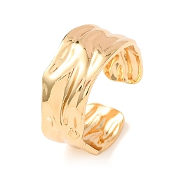Golden 304 Stainless Steel Cuff Open Rings, Ion Plating(IP), Golden, 10mm, Inner Diameter: 19mm