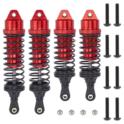 Red Alloy Shock Absorber Tool, with Iron Screws, Red, 9.7x2.25cm, Hole: 2.5mm