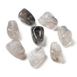 Gray Transparent Acrylic Beads, Gray, 14.5x11.5x9.5mm, Hole: 1.8mm, about 575pcs/500g