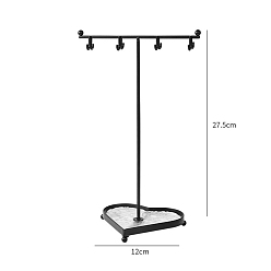 Black Iron Necklace Display Stands, Necklace Storage, Heart, Black, 12x27.5cm