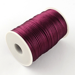 Purple Polyester Cords, Purple, 2mm, about 98.42 yards(90m)/roll