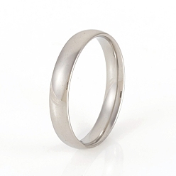 Stainless Steel Color 201 Stainless Steel Plain Band Rings, Stainless Steel Color, Size 9, Inner Diameter: 19mm, 4mm