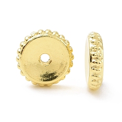 Doré  Placage en rack perles d'espacement en alliage, plaqué longue durée, sans plomb et sans cadmium, Plat rond / disque, or, 6x1.5mm, Trou: 0.8mm