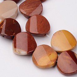 Mookaite Natural Mookaite Bead Strands, Twist Round, 16x6mm, Hole: 1mm, about 24pcs/strand, 15.4 inch