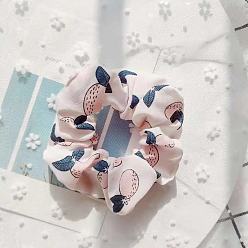 Duck pear powder pig intestine ring Sweet and Cute Fruit Hair Accessories for Students - Simple and Fairy Headbands