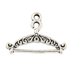 Античное Серебро Подвеска вешалка из тибетского сплава, без свинца, без кадмия и без никеля , античное серебро, 17 мм длиной, шириной 24 мм , 2 мм тольщиной, отверстие: 2 мм
