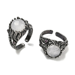 Хрусталь Кольца-манжеты с кристаллами натурального кварца, круглые, медные кольца, 13 мм