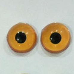 Orange Craft Plastic Doll Eyes, Stuffed Toy Eyes, Half Round, Orange, 10mm