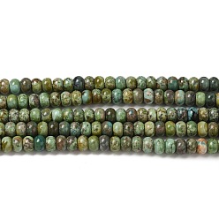 Natural Turquoise Natural Turquoise Beads Strands, Rondelle, 6x4mm, Hole: 0.6mm, about 105pcs/strand, 15.94''(40.5cm)