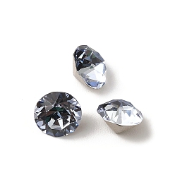 Свет Сапфира K 5 кабошоны из стеклянного страза, задние и задние, граненые, алмаз, света сапфир, 8x6 мм