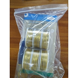 Gold BENECREAT Round Aluminum Wire, with Iron Side Cutting Pliers, Gold, 12 Gauge, 2mm, 5.8m/roll, 6 rolls