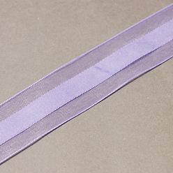 Medium Purple Two-Tone Organza Ribbon, Medium Purple, 5/8 inch(15~16mm), 25yards/roll