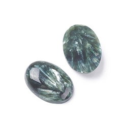 Серафинит Натуральные серафинитовые кабошоны, овальные, 25x18x6~6.5 мм