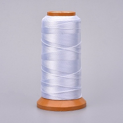 White Polyester Threads, for Jewelry Making, White, 0.5mm, about 601.48 yards(550m)/roll