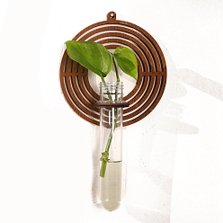 Letter O Plant Propagation Station with Wood Stand, Plant Terrarium for Hydroponics Home Hanging Decor, Letter O, 180x180x30mm
