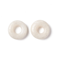 Natural Agate Natural White Agate Beads, Disc/Donut, 6x1.5mm, Hole: 2mm