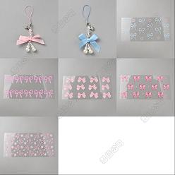 (52) Непрозрачная лаванда Пластиковые наклейки с изображением питомца в виде банта, с мобильными ремнями из полиэстера, сплава и акрила, разноцветные, 117~119x241x0.2 мм