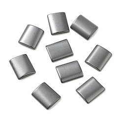 Non-magnetic Hematite Synthetic Non-magnetic Hematite Cabochons, Rectangle, 12~12.5x10x2mm