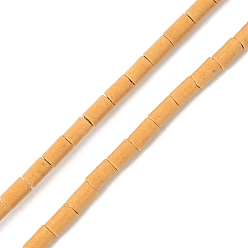 Сэнди Коричневый Нити бусин из искусственного камня лавы ручной работы, колонка, яркие глазированный фарфор, песчаный коричневый, 4.5x2.5 мм, отверстие : 0.7 мм, около 85 шт / нитка, 14.96~15.16'' (38~38.5 см)