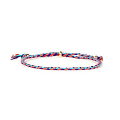 28 Adjustable Colorful Beaded Friendship Bracelet with Braided Pull Cord - Handmade