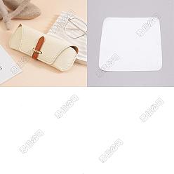 Бежевый 1прямоугольный чехол для очков из искусственной кожи, с пряжкой из светлого золотистого сплава и салфеткой для чистки очков из замшевого волокна., бежевые, 1 мм