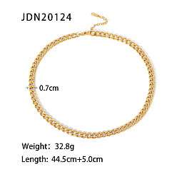 JDN20124 Stylish Unisex Gold Plated Titanium Steel Snake Chain Necklace - Durable and Versatile!