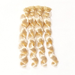 Wheat Imitated Mohair Long Curly Hairstyle Doll Wig Hair, for DIY Girl BJD Makings Accessories, Wheat, 5.91~39.37 inch(150~1000mm)
