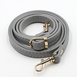 Dark Gray Imitation Leather Adjustable Bag Strap, with Swivel Clasps, for Bag Replacement Accessories, Dark Gray, 105~120x1.2x0.34cm