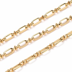 Real 18K Gold Plated Brass Link Chains, with Spool, Soldered, Real 18K Gold Plated, Rectangle: 9x4.5x1.5mm, Link: 8x4mm, about 16.4 Feet(5m)/roll