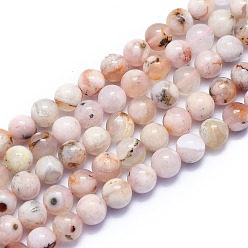 Cherry Blossom Agate Natural Cherry Blossom Agate Beads Strands, Round, 8~8.5mm, Hole: 0.8mm, about 46pcs/Strand, 15.08 inch(38.3cm)